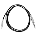 Miniatyrbillede 2 af 5: TS-2 stk. 1,5 m 3,5 mm 1/8 tomme han til 6,35 mm 1/4 tomme han stereo lydkabel Hot Black