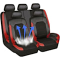 Miniatyrbild 4 av 4: TS-Voiture Sätesöverdrag Set, Vattentätt och Andningsbart Läder Skydd, Röd