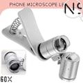 Miniatyrbilde 4 av 5: 60x Clip-on Mikroskopforstørrelseslinse med LED-lys Smykkelupe for iPhone, Samsung og flere mobiler (universell)