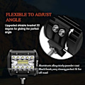 Pikkukuva 4 / 4: TS-4\" 60W LED-työvaloprojektori LED-valopalkki Ajovalo 10800LM, Vedenpitävä IP67, Sumuvalot Maastoautolle Traktorille Kuorma-autolle SUV ATV