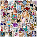 Pikkukuva 4 / 5: Taylor Swift - tarrat 100 kpl/pakkaus aikuisille teini-ikäisille lapsille pojille tytöille, Wa{HH}
