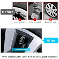 Pikkukuva 4 / 4: TS-4 Kpl Auton Venttiilinhatut Venttiilisuojukset, Metalliset Auton Venttiilinhatut Logolla Yhteensopiva Audi A1 A3 RS3 A4 A5 A6 A7 RS7 A8 Q3 Q Kanssa