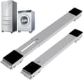 Washing Machine Base with Brake, Adjustable, Washing Machine, Dryer, Refrigerator, Load 300 kg, Grey Silver