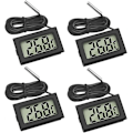 Miniatyrbild 1 av 5: 2025 Ny Mini Digital LCD Termometer Temperaturmätare Med Temperatursond Sensor Testare För Kylskåp Frysar Akvarium (4X Svart)