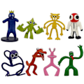 Miniatyrbild 2 av 4: 8 st/set Tecknade Regnbågsvänner Figurleksaker Tårtdekoration Prydnad För Barn Presenter