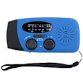Miniatyrbild 1 av 5: Solcellsdriven Vevradio 2000mAh AM/FM/Väderradio med LED-ficklampa USB-laddare Nödradio