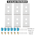Miniatyrbilde 4 av 5: TS-6 Stykker Ethernet Koaksial Veggplater Cat6 Koaksial Veggplate Ethernet Vegguttak Med Ethernet Port For