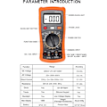 Miniatyrbild 2 av 4: Digital Multimeter, Professionell Elektrisk Testare, Voltmeter/Resistans/Kontinuitet/Dioder Användbar för Laboratorier
