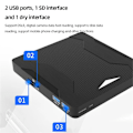 Miniatyrbild 5 av 5: TS-Usb Extern DVD-läsare Usb 3.0 Typ C Dvd-rw Cd-rw Brännare Inspelare Tf Sd Optisk Enhet Cd Dvd Rom
