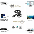 Miniatyrbilde 3 av 4: Scart til HDMI-konverter - 1080P, Alt-i-ett Scart til HDMI-adapter