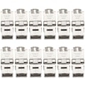 Miniatyrbillede 1 af 5: TS-12 stk. Rj45 Cat7 Cat6a Skærmet Zinklegering Modul Netværksstik Adapter 10gb Netværk