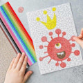 Miniatyrbilde 5 av 5: A4 glitterpapir, 10 tilfeldige farger 20 ark kartong - Perfet