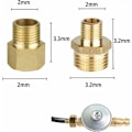 Miniatyrbild 4 av 4: TS-Gasadapter Koppar Gasrörsadapter Gasflaskanslutning Gasadapter 1/2 till 1/4, 3/4 Anslutningskoppling För R