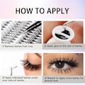 Miniatyrbillede 3 af 4: Øjenvipper 240 stk. klynge vippelim og forsegling makeupværktøj DIY vippe extensions kit til limning af vipper lim tilbehør