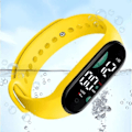 Miniatyrbillede 2 af 5: Ur Elektronisk LED Digital Armbåndsur til Kvinder Mode Casual Enkel Silikon Touch Vandafvisende Armbåndsur 06 Sort