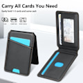 Miniatyrbillede 4 af 5: TS-Kortholder og stativ med magnet til Samsung Galaxy S25+ - Sort