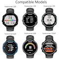 Miniatyrbillede 3 af 5: INF Garmin Forerunner 220/230/235/620/630/735XT armbånd silikone Sort