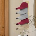Miniatyrbild 2 av 4: Trähatthängare för basebollkeps Hem - Utrymmesbesparande träorganisatör med displayhylla Imitation Valnöt