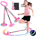 Miniatyrbilde 1 av 5: Hoppeball med LED-lys for barn - Blinkende hoppering, snurrende gyro, sammenleggbar