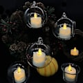 Miniatyrbillede 5 af 5: Batteridrevne flamløse LED-telys 12 stk, blinkende mosevæge LED-telys jul halloween fest - WELLNGS