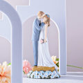 Miniatyrbilde 4 av 5: Bryllupskake Topper Bryllupsdekorasjoner Brud og Brudgom Figur Morsom Bryllupspar Statue (d-4)