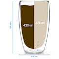 Miniatyrbilde 3 av 5: GLASWERK design latte macchiato glass (4 x 330 ml) - dobbeltvegg