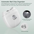 Miniatyrbilde 3 av 5: Elektrisk neglklipper, profesjonell elektrisk neglfil, trådløs automatisk negltrimmer med LED-lys