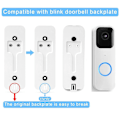 Miniatyrbillede 4 af 5: TS-Bagplade Erstatning Til Blink Video Dørklokke, Bagplade Del Med Monterings Tilbehør (hvid-2 Pak)