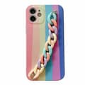 For iPhone 12 Mini Regnbue Støtsikkert Beskyttelsesdeksel Med Regnbuearmbånd (a)