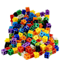 Miniatyrbillede 3 af 5: 100 stk Matematik Lænkende Kuber Nummerblokke Interlocking Multilink Tælleblokke (bedste) Sæt B