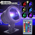Pikkukuva 2 / 4: RGB LED-upotusvalot, vedenpitävät moniväriset, lampiin, puutarhaan, uima-altaaseen, suihkulähteeseen, lampeen, AC85-265 V (10 W)