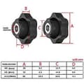 Miniatyrbild 3 av 5: 10 Pieces Comfortable Nuts with Handle Multiple Sizes Clamping Solution Star Nut for Easy Manual Adjustment M8