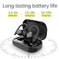 Miniatyrbilde 5 av 5: 20 timers spilletid Vanntette Bluetooth-hodetelefoner for svømming Doble trådløse sportshodetelefoner Tws Ipx7 Stereohodetelefoner Svarte{HH}