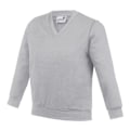 Miniatyrbillede 1 af 2: AWDis Academy Børn/Junior V-hals Skoletrøje/Sweatshirt Grå 11-12 År Grå