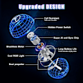 Miniatyrbilde 2 av 5: Flygende Orb Ball 2023 Spinnkule Hengekule Spinnende Flygende Ball Fingertopp Lysende Hengetopp Vannfall Blå/Blå