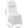 Miniatyrbild 2 av 5: 10-pack vita stolsöverdrag spandex, vita stolsöverdrag för vardagsrum - universella stolsöverdrag för matsalsskydd för bröllop