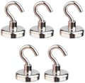 5-pack neodymmagnetkrokar – 36 kg belastning, för hem, kök, kontor, ingen borrning