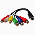 Pikkukuva 1 / 5: TS-10 Pin S-video Naaras Rgb 6 Rca 10 Pin Din S-video Uros Komponenttikaapeli 30cm Pc Hdtv Rgb Com:lle