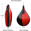 Miniatyrbillede 2 af 5: TS-Bokse Speed Bag Drejesæt Med Sort Læder Punching Ball, sort