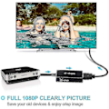 Miniatyrbild 2 av 5: RCA till HDMI-omvandlare, komposit till HDMI-adapter stöder 1080p PAL/NTSC-yky
