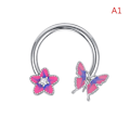 Miniatyrbillede 1 af 5: Butterfly Hestesko Næseringe Øreringe Septum Ring - Perfet A1