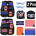 Pikkukuva 1 / 5: 2 Taktista Liivi Takki Set Nerf N-Strike Elite Set, Nerf Liivi Lapsille, Taktinen Liivi, Nerf Lisävarusteet Set Taktinen Liivi Lapsille 80 Nuolen Täyttöpakkauksella