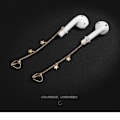 Miniatyrbillede 4 af 5: 2 Par Mode Anti-tabte Øreringe Telefontilbehør Øreringe til Airpods, Dame Temperament Øreringe - Perfet
