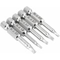 Pikkukuva 1 / 4: TS-5PCS Kolmikantapäinen magneettinen ruuvimeisselikärkisarja S2 terästä 1,8 mm, 2 mm, 2,3 mm, 2,7 mm, 3 mm, 6,35 mm kuusiovarsi, pituus 50 mm
