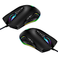 Pikkukuva 1 / 4: 2x USB-C-hiiri Type C Ergonomisesti muotoiltu johdollinen hiiri RGB Optinen hiiri