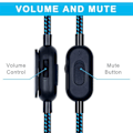 Miniatyrbillede 4 af 5: TS-Lydkabel 3,5 mm med lydstyrkekontrol og mute-knap til Logitech Astro A10 / A40 / A30