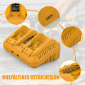 Miniatyrbillede 3 af 4: 12V-18V Dobbeltport Oplader Udskiftning til DCB102 Oplader Kompatibel med 18V og 12V Max Batterier (Batteri Ikke Inkluderet)