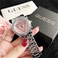 Miniatyrbild 3 av 5: Guess Rostfritt Stål Strassklocka Casual Quartz Klocka Elegant Tillbehör Present till Flickvän Mamma Fru 1