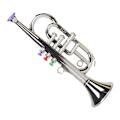 Miniatyrbild 4 av 5: TS-Trumpet 3 Toner 3 Färgade Tangenter Simulation Leka Mini Musikaliska Blåsinstrument För Barn Födelsedag