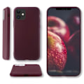 Miniatyrbillede 2 af 4: Moozy Minimalist Series Silikon Telefon Cover til iPhone 11, Vinrød - Mat Finish, Blødt Tyndt Skal